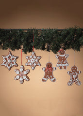 ITEM G2659530 - 4"H CLAY DOUGH HOLIDAY GINGERBREAD ORNAMENT