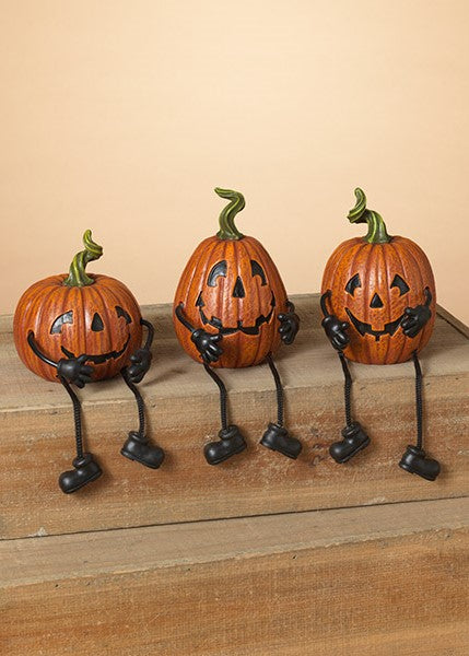ITEM G2694850 - 4.9"H RESIN HALLOWEEN PUMPKIN SHELF SITTER
