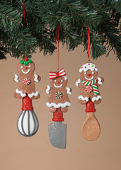 ITEM G2731150 - 5.5"H CLAY DOUGH HOLIDAY GINGERBREAD MAN UTENSIL ORNAMENT