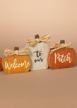 ITEM G2735730 - 12.4"L RESIN HARVEST PUMPKINS W/ RAFFIA BOWS