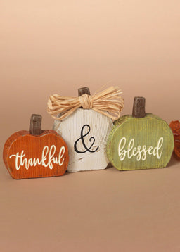 ITEM G2735740 - 8.66"L RESIN HARVEST PUMPKINS W/ RAFFIA BOW
