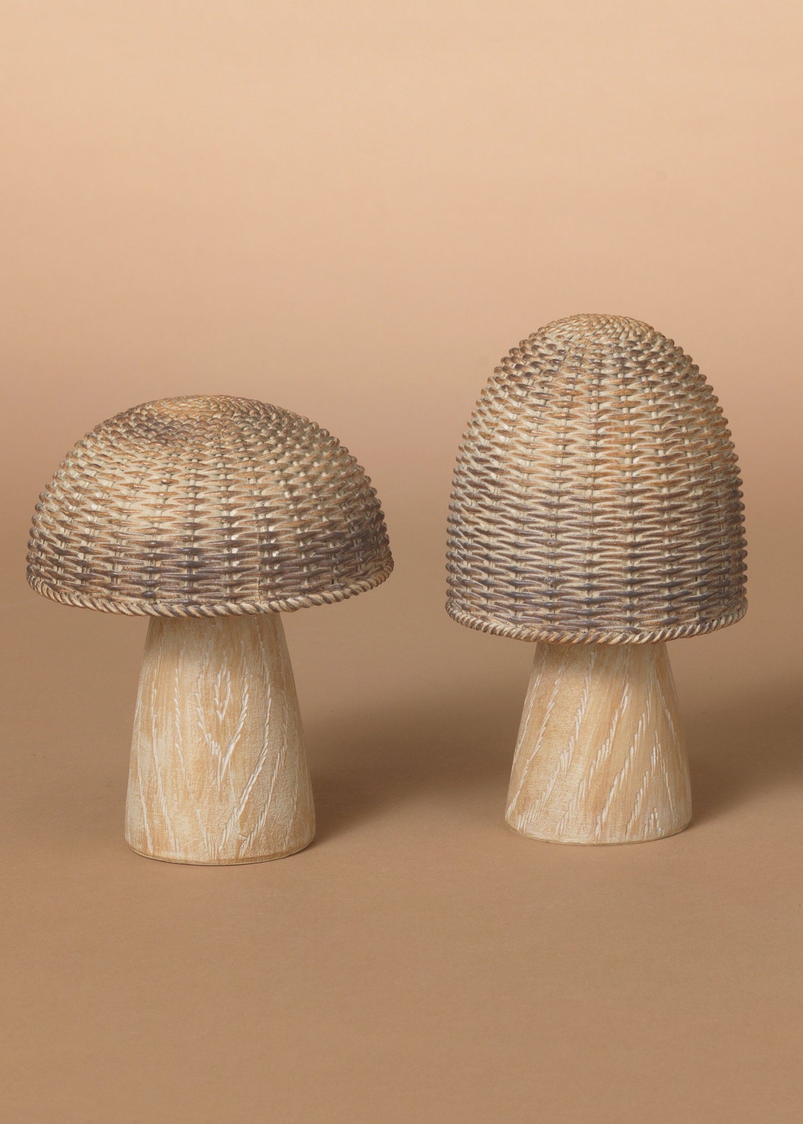 ITEM G2736620 - 5.51"H RESIN HARVEST WOVEN MUSHROOM