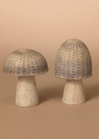 ITEM G2736620 - 5.51"H RESIN HARVEST WOVEN MUSHROOM
