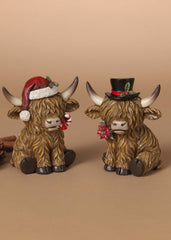 ITEM G2737210 - 4.33"H RESIN HOLIDAY COW