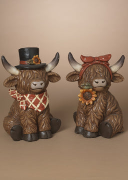 ITEM G2794810  - 14.5"H MAGNESIUM HARVEST HIGHLAND COW
