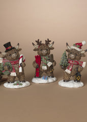 ITEM G2795120  - 6"H RESIN HOLIDAY HIGHLAND COW