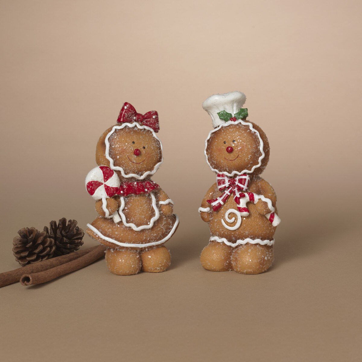ITEM G2795910 - 6"H RESIN HOLIDAY GINGERBREAD MAN - 2 ASSORTED