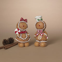 ITEM G2795910 - 6"H RESIN HOLIDAY GINGERBREAD MAN - 2 ASSORTED