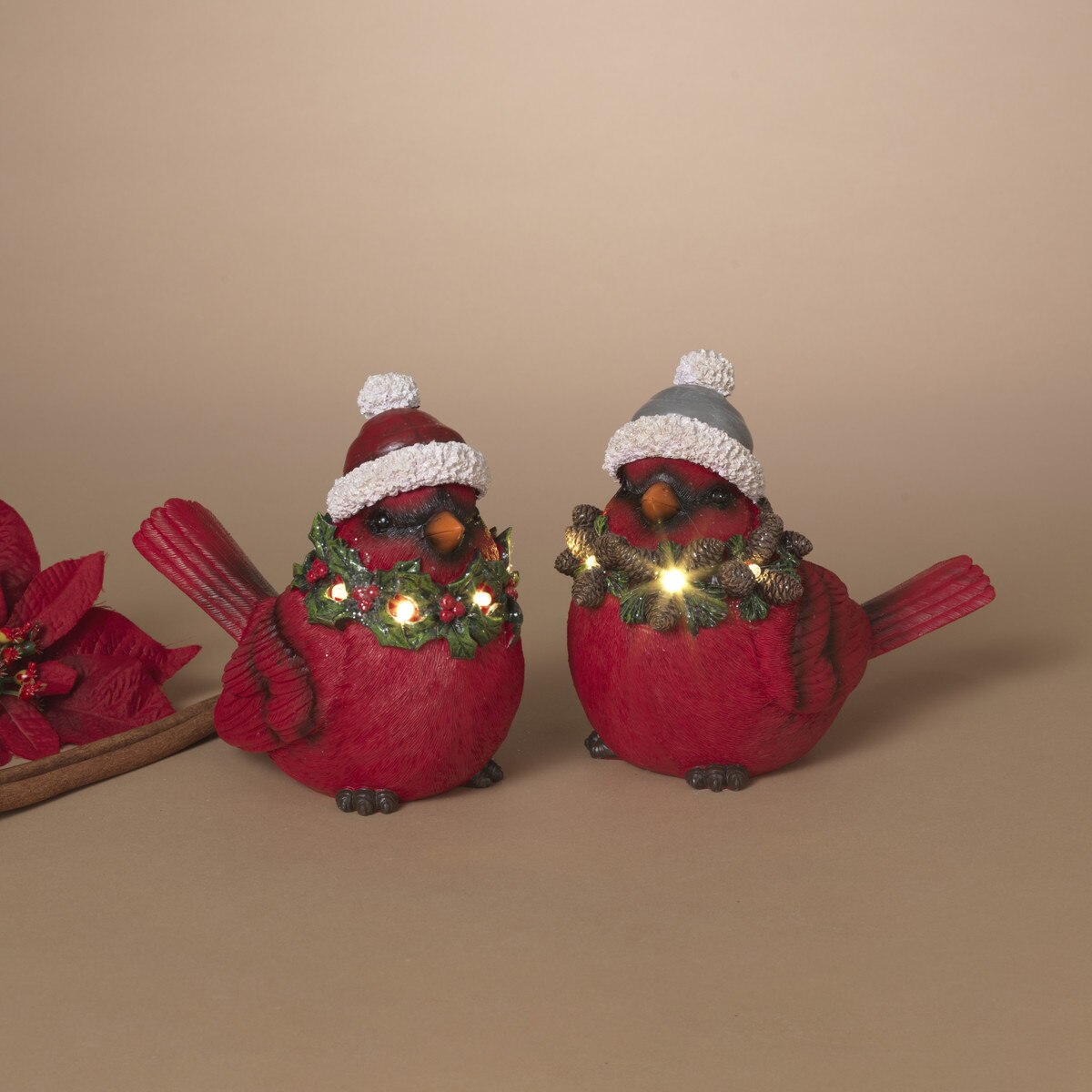 ITEM G2795940 - 8"L B/O LIGHTED RESIN HOLIDAY CARDINAL - 2 ASSORTED