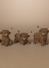 ITEM G2797160  - 5.5"L RESIN HARVEST HIGHLAND COW