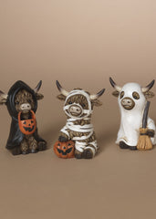 ITEM G2797280  - 4.75" RESIN HALLOWEEN HIGHLAND COW