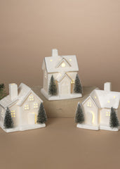 ITEM G2799380  - 4.75"H B/O LIGHTED CERAMIC HOLIDAY HOUSES