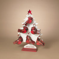 ITEM G2853520 - 5.5"L WOOD HIGH GLOSS FINISH HOLIDAY CARDINAL ORNAMENT - 6 ASSORTED