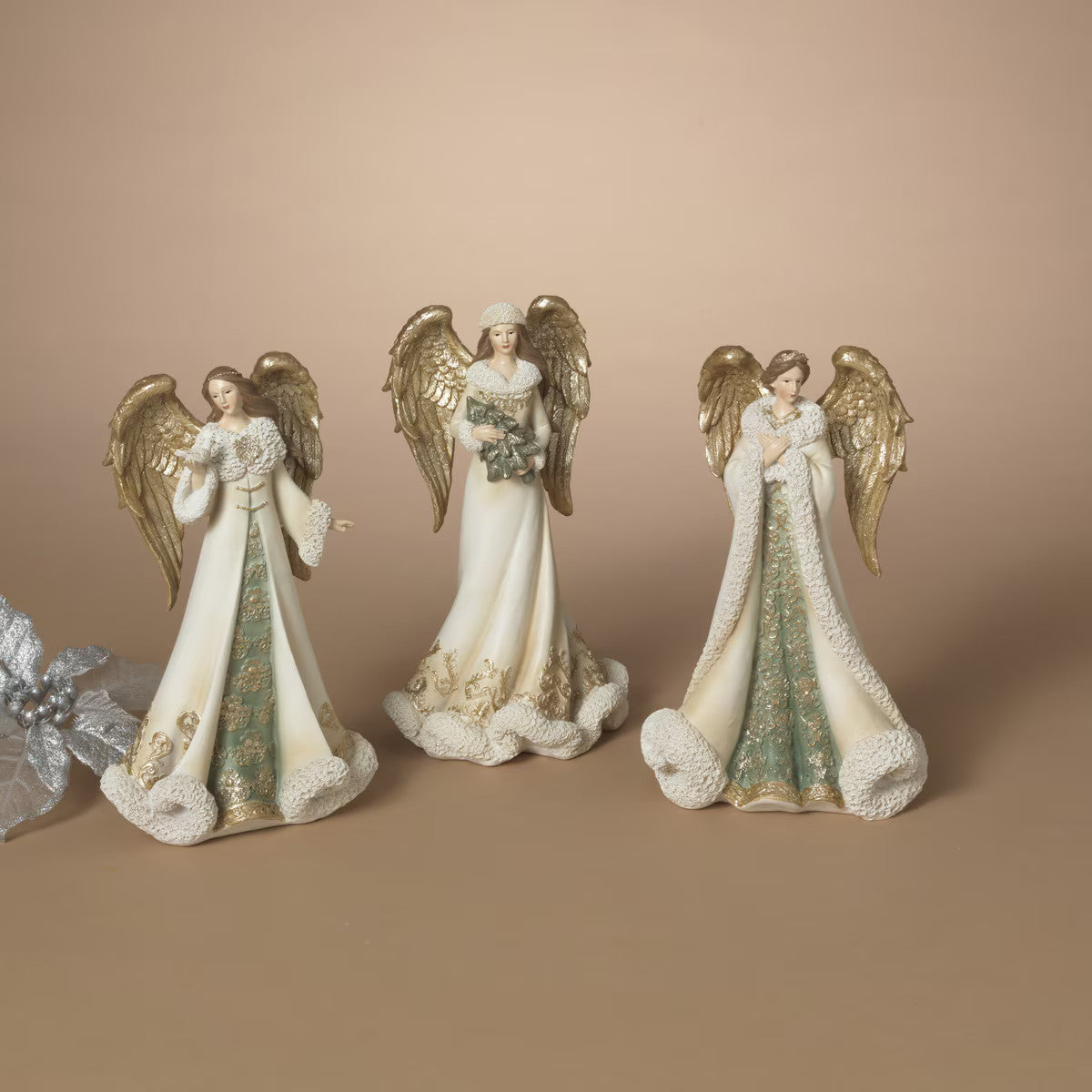 ITEM G2869700 - 10"H RESIN HOLIDAY ANGEL - 3 ASSORTED
