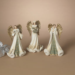 ITEM G2869700 - 10"H RESIN HOLIDAY ANGEL - 3 ASSORTED