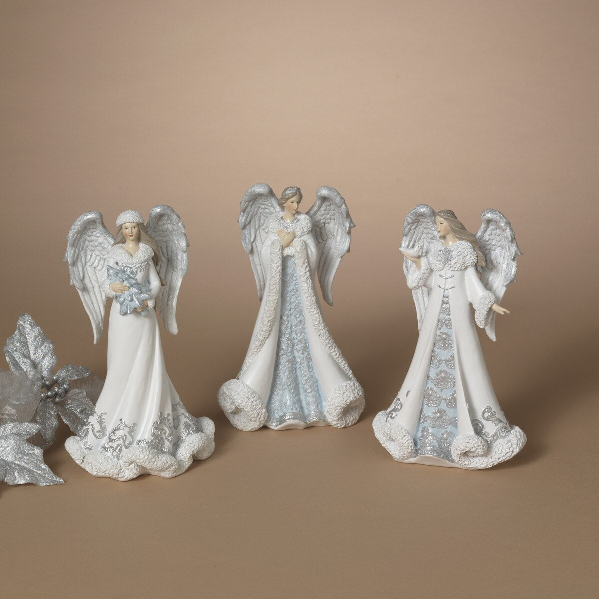 ITEM G2869800 - 10"H RESIN HOLIDAY ANGEL - 3 ASSORTED