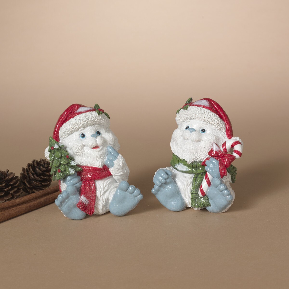 ITEM G2872950 - 4.5"H RESIN HOLIDAY YETI - 2 ASSORTED