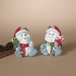 ITEM G2872950 - 4.5"H RESIN HOLIDAY YETI - 2 ASSORTED