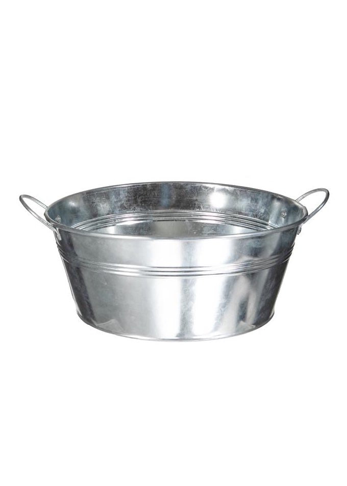 ITEM GB2023L - 10"X4.5" ALUMINUM ROUND SHALLOW PLANTER