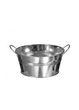 ITEM GB2023S - 7.75"DX3.75"H ALUMINUM ROUND SHALLOW PLANTER