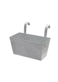 ITEM GB2033S - 10.5"X5.5"X5.5" GALVANIZED METAL RECT. PLANTER WITH HOOKS