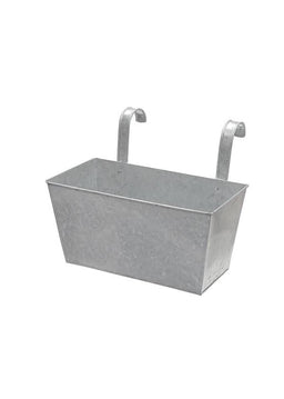 ITEM GB2033S - 10.5"X5.5"X5.5" GALVANIZED METAL RECT. PLANTER WITH HOOKS