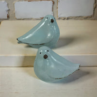 ITEM KOP 12490 - 6.5"X3.75"X4.5" BULE CERAMIC BIRDS - 2 ASSORTED