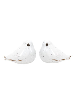 ITEM KOP 12494 - 6.5"X3.75"X4.5" - WHITE CERAMIC BIRDS