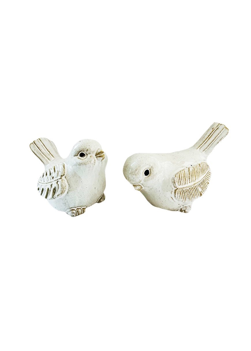 ITEM KOP 16779 - 5.5"X4.25"X7" CERAMIC LEAF BIRDS