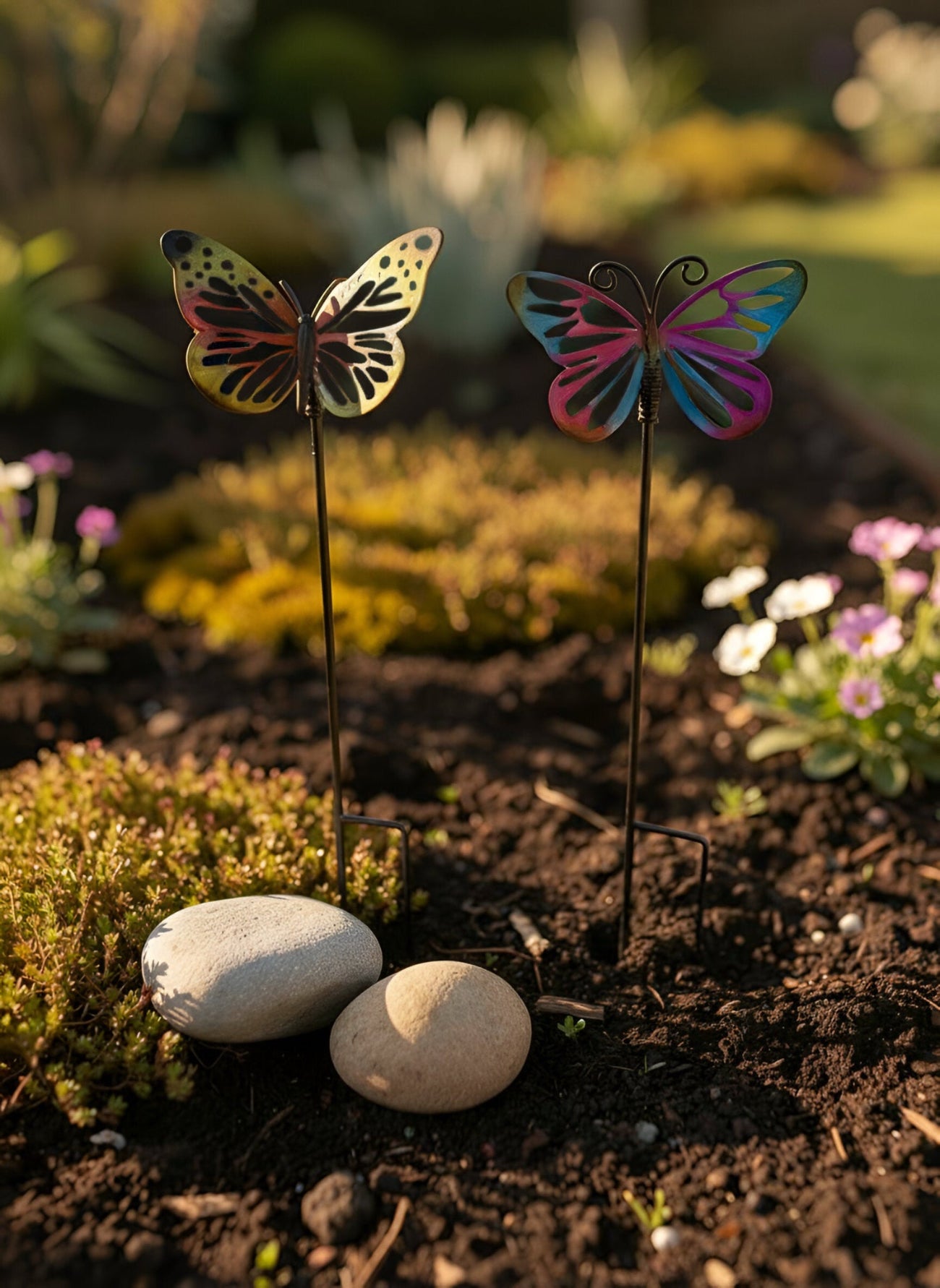 ITEM KOP 19363 - 9.5" X 28.50" BUTTERFLY STAKES - 2 ASSORTED