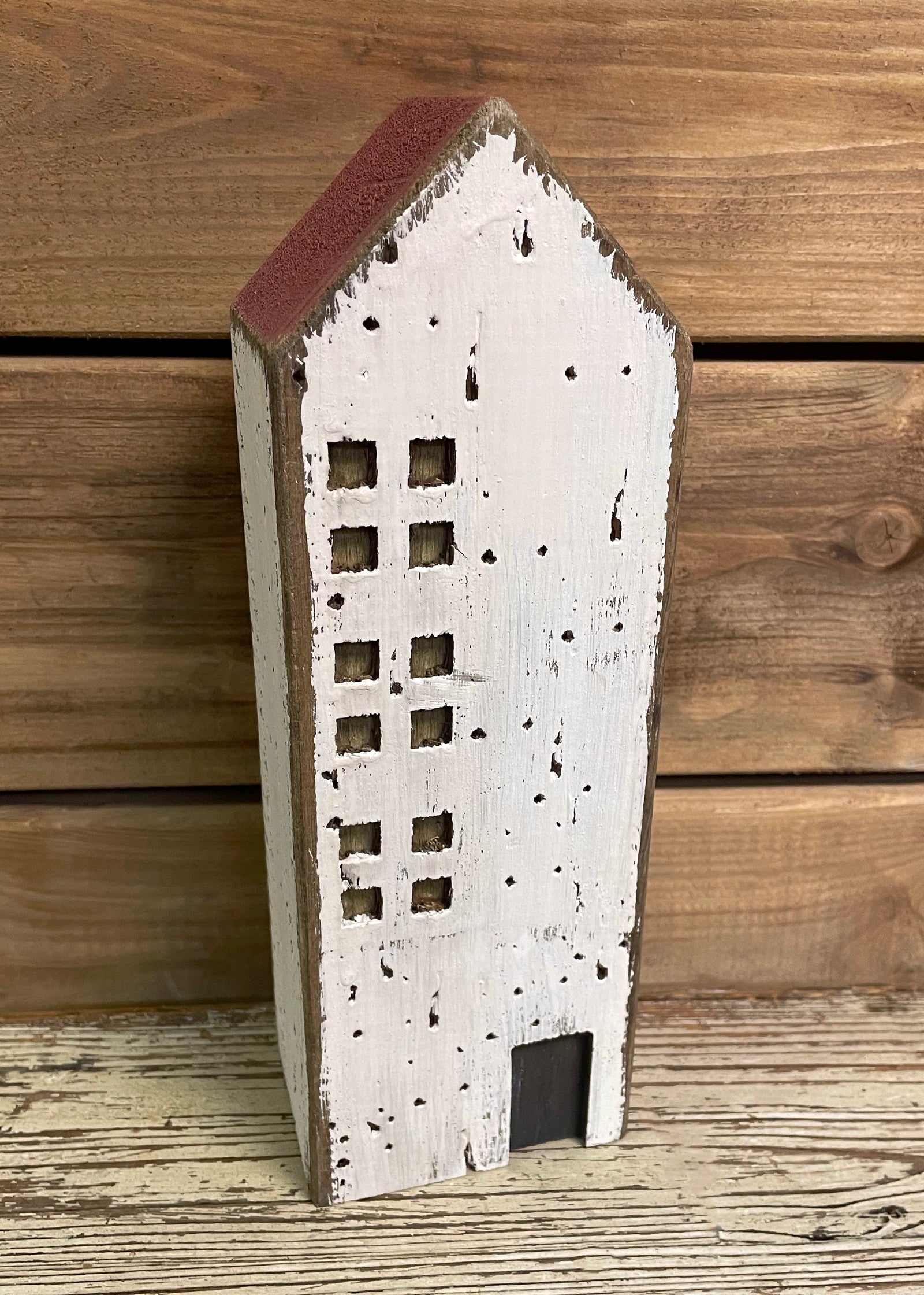 ITEM KOP 21485 - 3.5"X10" WOODEN VILLAGE HOUSE