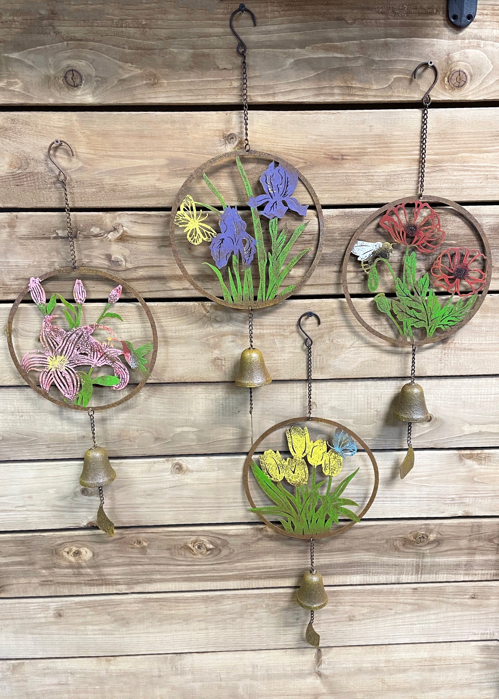 ITEM KOP 22641 - 9"X25" FLORAL BELL CHIME