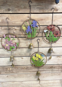 ITEM KOP 22641 - 9"X25" FLORAL BELL CHIME