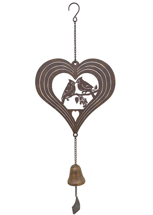 ITEM KOP 22664 - 9.5"X25.5" METAL CARDINAL BELL DANGLER