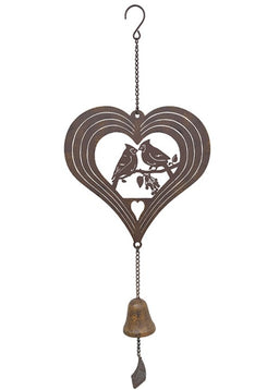 ITEM KOP 22664 - 9.5"X25.5" METAL CARDINAL BELL DANGLER