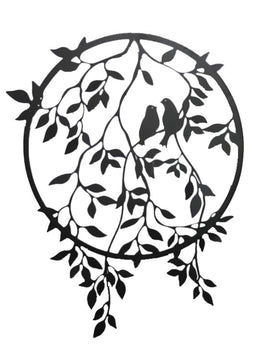 ITEM KOP 22972 - 15.5"X20" METAL BIRD LEAF WALL DECOR