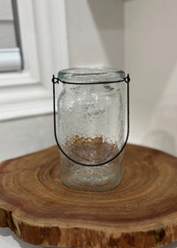 ITEM KOP 23058 - 3.75" X 8.5" GLASS JAR WITH HANDLE