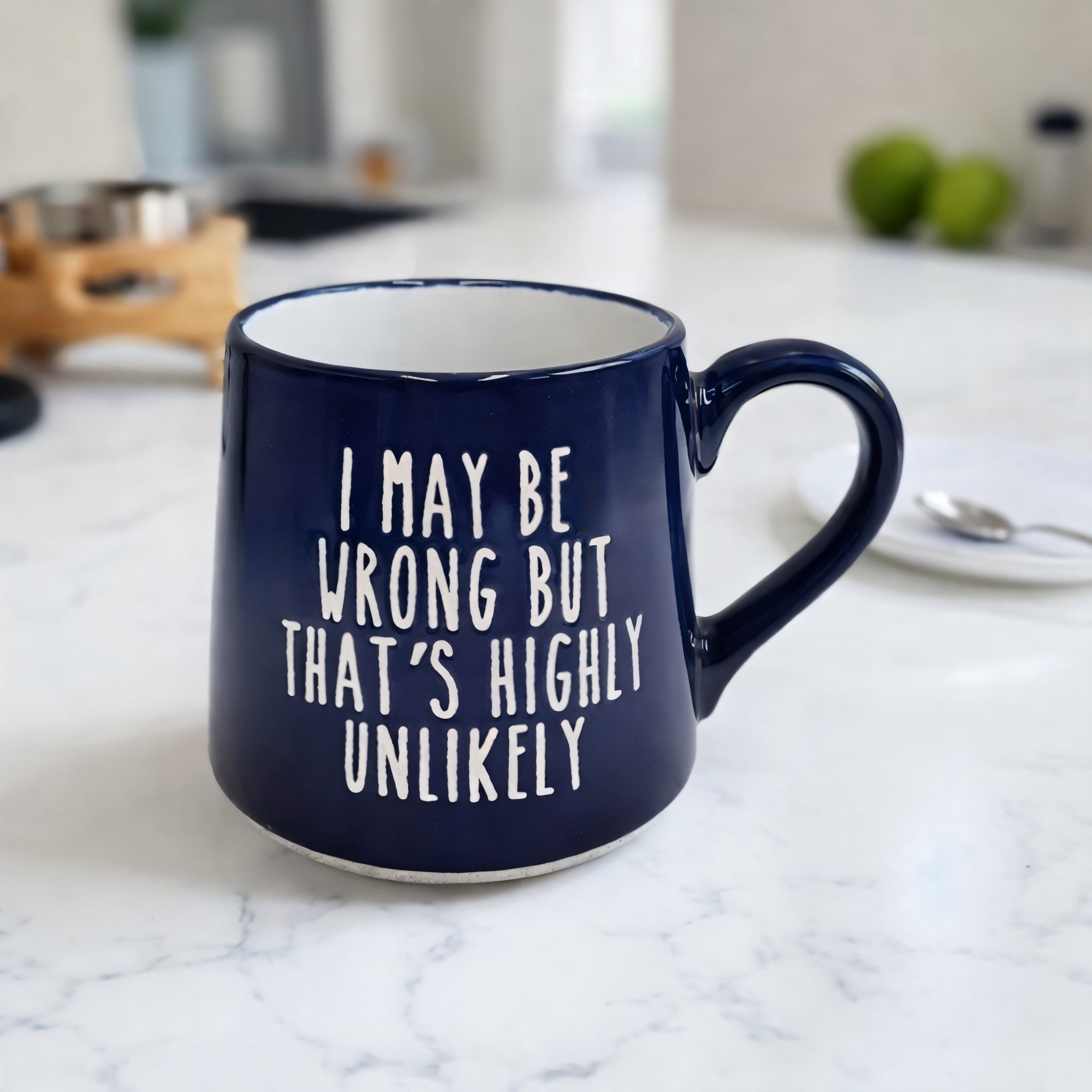 ITEM KOP 25591 - 3.75inX4in "I MAYBE WRONG" FAT BOTTOM MUG