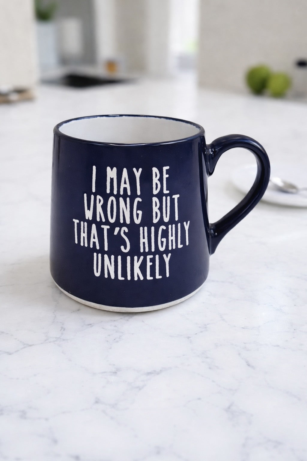 ITEM KOP 25591 - 3.75inX4in "I MAYBE WRONG" FAT BOTTOM MUG