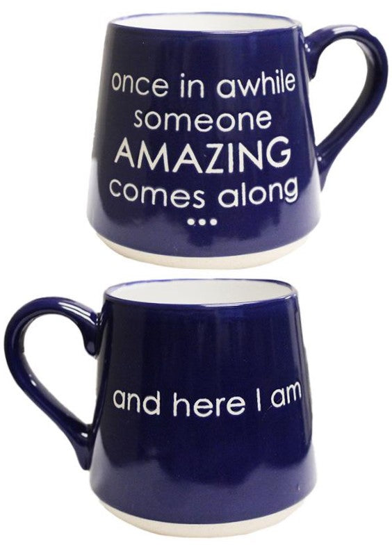 ITEM KOP 25592 - 3.75inX4in "HERE I AM" FAT BOTTOM MUG
