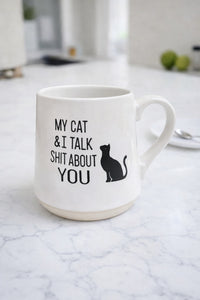 ITEM KOP 25776 - 3.75" X 4"  "ME AND MY CAT " FAT BOTTOM MUG