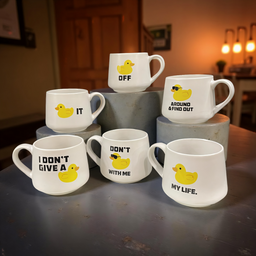 ITEM KOP 25796 - 16OZ DUCK MUGS - 6 ASSORTED STYLES, MICROWAVE AND DISHWASHER SAFE
