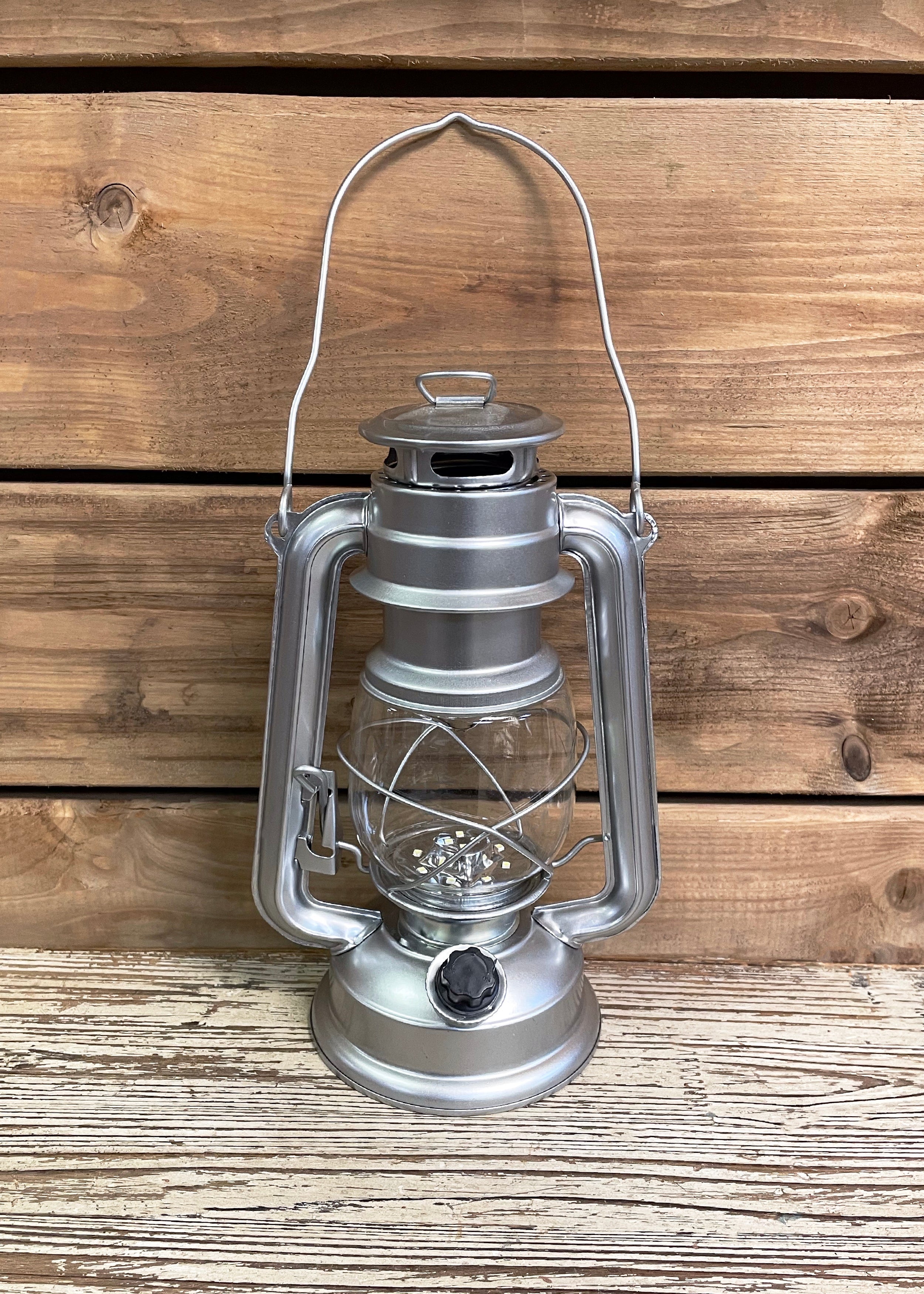 ITEM KOP 26905 - 9.75" SMALL STEEL METAL LED LANTERN