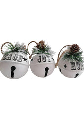 ITEM KOP 42325 - 4"X6" METAL CHRISTMAS BELLS WITH PINE AND PINECONE