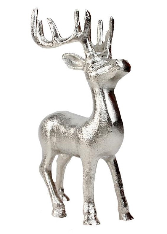ITEM KOP 43106 - 7"X3.75"X11" METAL REINDEER - NICKEL