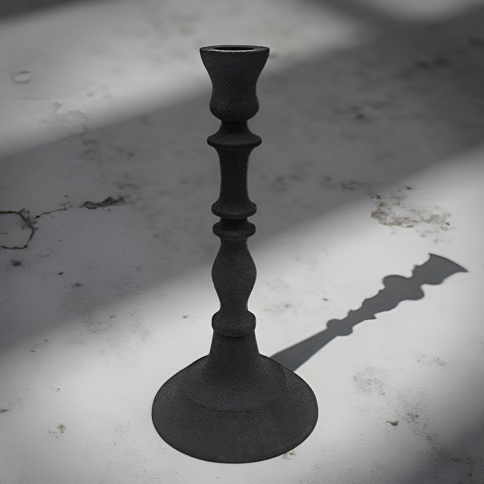 ITEM KOP 43121 - 4"X8.5" METAL BLACK TAPER CANDLE HOLDER