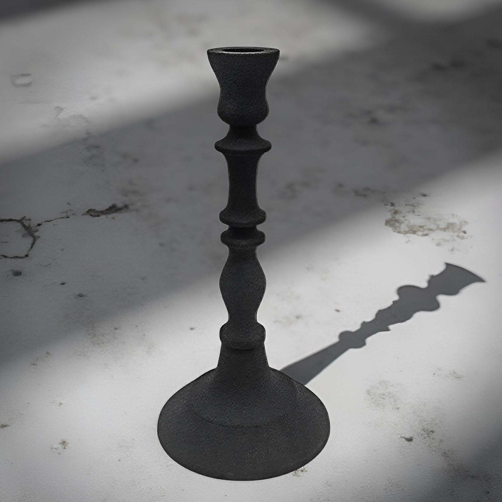 ITEM KOP 43121 - 4"X8.5" METAL BLACK TAPER CANDLE HOLDER