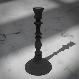 ITEM KOP 43121 - 4"X8.5" METAL BLACK TAPER CANDLE HOLDER