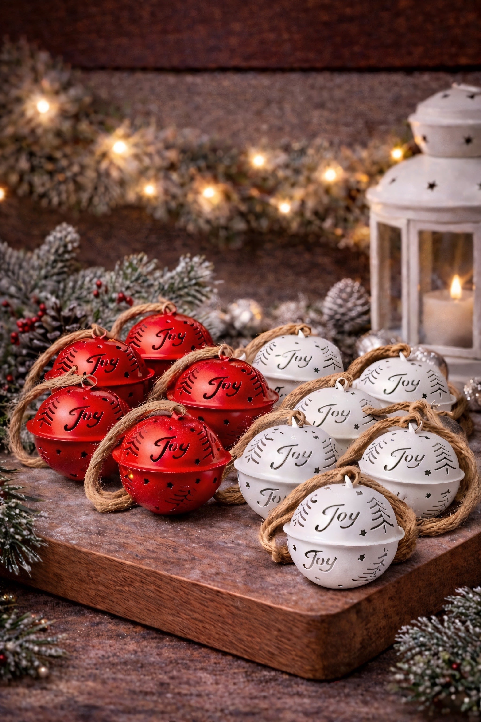ITEM KOP 45949 - 2"X27.5" METAL JOY BELL GARLAND WITH 6 BELLS - 2 ASSORTED