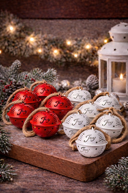 ITEM KOP 45949 - 2"X27.5" METAL JOY BELL GARLAND WITH 6 BELLS - 2 ASSORTED